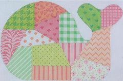 Kate Dickerson Needlepoint Collections Medium Whale Sherbert Palette Needlepoint Canvas