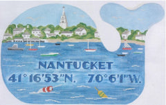 Kate Dickerson Needlepoint Collections Whale Nantucket Harbor Needlepoint Canvas