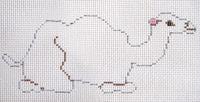 Painted Pony Designs Reclining Camel/Ecru Needlepoint Canvas