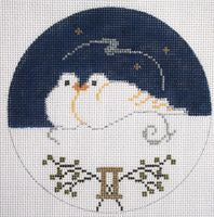 Painted Pony Designs Two Turtle Doves 522 Needlepoint Canvas