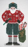 Painted Pony Designs Candy Cane Santa 700 Needlepoint Canvas