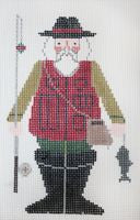 Painted Pony Designs Gone Fishing Santa 751 Needlepoint Canvas