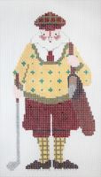 Painted Pony Designs Golfing Santa PPD Needlepoint Canvas