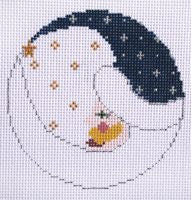 Painted Pony Designs Santa Moon Face Needlepoint Canvas