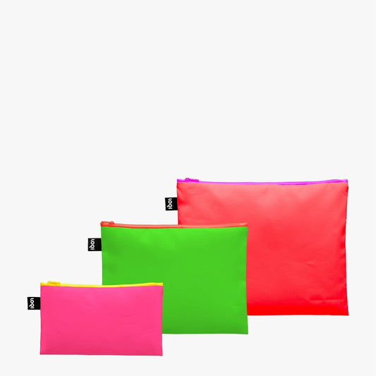 LOQI Neon Recycled Project Bags - Set of 3