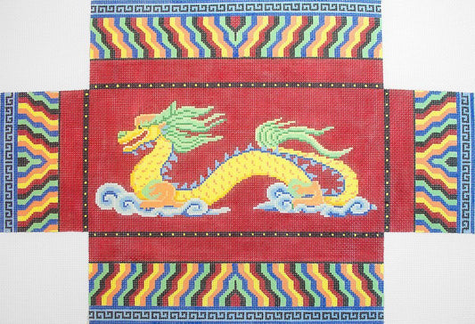 Susan Roberts Needlepoint Dragon, brick cover Needlepoint Canvas