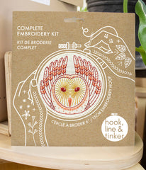 Hook Line and Tinker Embroidery Kits - Barn Owl Complete Embroidery Kit