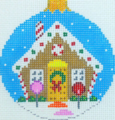 Susan Roberts Needlepoint Gingerbread House Ornament Needlepoint Canvas