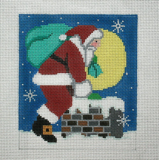Rebecca Wood Designs Down the Chimney Needlepoint Canvas