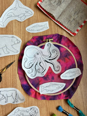 M Creative J Pacific Northwest Animal Embroidery Peel Stick and Stitch Patterns