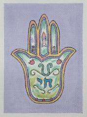 PLD Designs Marcia Steinbock Hamsa - L'Chaim Needlepoint Canvas