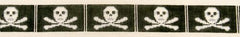 Voila Pirate Jolly Rogers Skull and Cross Bones Pet Collar Needlepoint Canvas