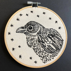 Hook Line and Tinker Raven Nevermore Embroidery Kit