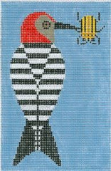 Charley Harper Baffling Belly Small Needlepoint Canvas