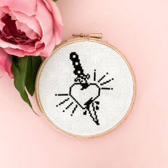 Innocent Bones Heart & Dagger Modern Cross Stitch Kit