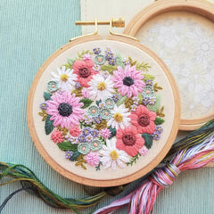 Jessica Long Embroidery Wildflower Sampler Embroidery Craft Kit