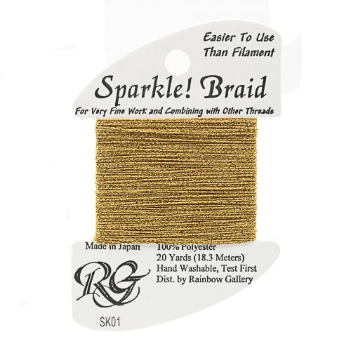 Rainbow Gallery Sparkle Braid - 01 Yellow Gold