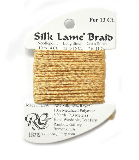 Rainbow Gallery Silk Lame Braid 13 - 219 Sunset Gold