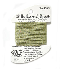 Rainbow Gallery Silk Lame Braid 13 - 204 Green Olive