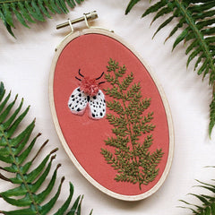 M Creative J Moth and Fern Embroidery Kit