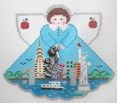 Painted Pony Designs New York Travel Angel Needlepoint Canvas