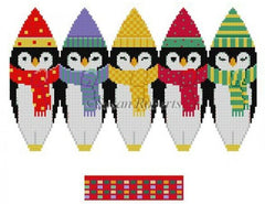 Susan Roberts Needlepoint Penguin Huddle 3D Air Balloon Needlepoint Canvas