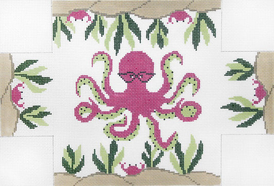 J. Child Designs Octopus Brick Needlepoint Canvas