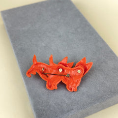 Vintage Celluloid Nodding Pair of Scottie Dogs Brooch Japan