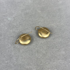 Antique Victorian 14k Gold Floral Button Drop Earring