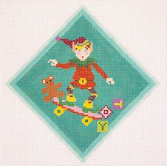 Ruth Schmuff Elf Ornament Needlepoint Canvas