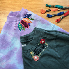 M Creative J Wildflowers Hand Embroidery Peel Stick and Stitch Patterns