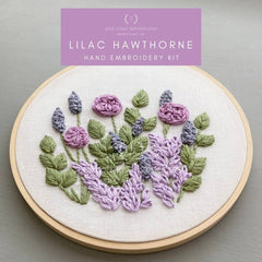 And Other Adventures Embroidery Co Hawthorne Embroidery Kit - Lilac