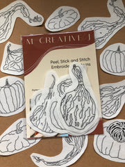 M Creative J Gourds Peel Stick & Stitch Embroidery Patterns