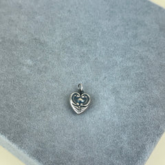 Vintage Sterling Silver Puffy Heart Charms