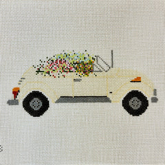 Stitch Style Volkswagen with Flowers Needlepoint Canvas