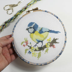 Stitchkits Crafts Blue Tit with Yellow Blossom Cross Stitch Kit