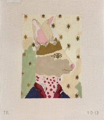 The Plum Stitchery Menagerie Collection - Hare Needlepoint Canvas - 13M