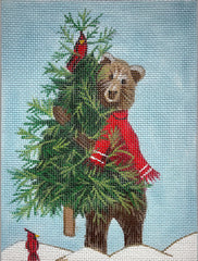 Alice Peterson Co. Christmas Bear Needlepoint Canvas