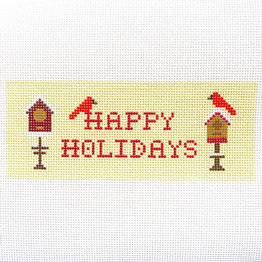 Alice & Blue Happy Holidays Needlepoint Canvas