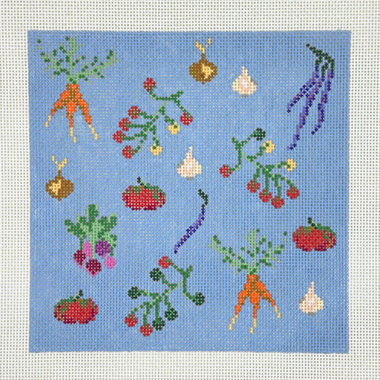 Alice & Blue In The Garden Pillow Needlepoint Canvas