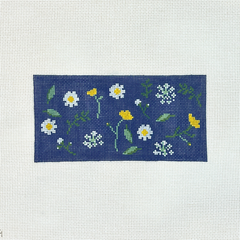 Alice & Blue Pressed Floral Clutch Insert Needlepoint Canvas