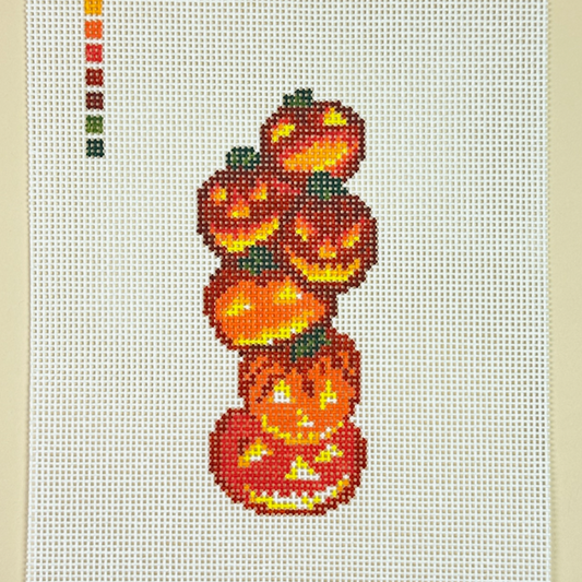 Alice & Blue Vintage Pumpkin Stack Needlepoint Canvas