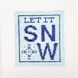 Alice & Blue Let it Snow Needlepoint Canvas