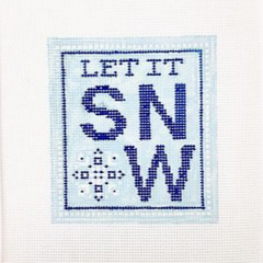 Alice & Blue Let it Snow Needlepoint Canvas