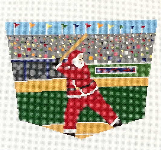 Ann Kaye Studio Baseball Santa Stocking Cuff Needlepoint Canvas