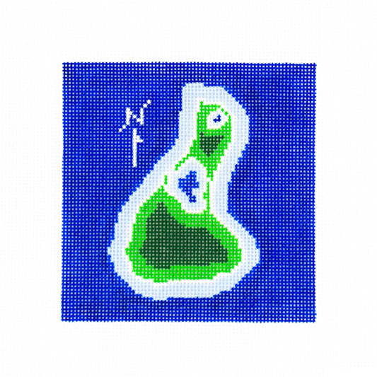 Ann Kaye Studio Mix and Match Square Coaster - Block Island Needlepoint Canvas