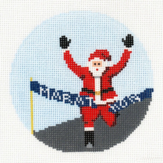 Ann Kaye Studio Sporty Santa Needlepoint Canvas - Marathon