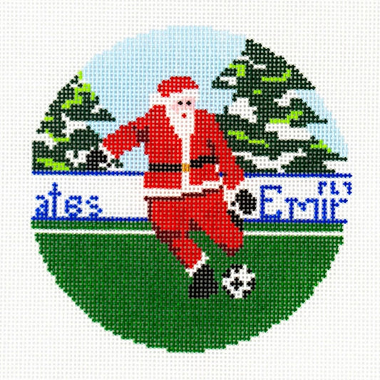 Ann Kaye Studio Sporty Santa Needlepoint Canvas - Soccer