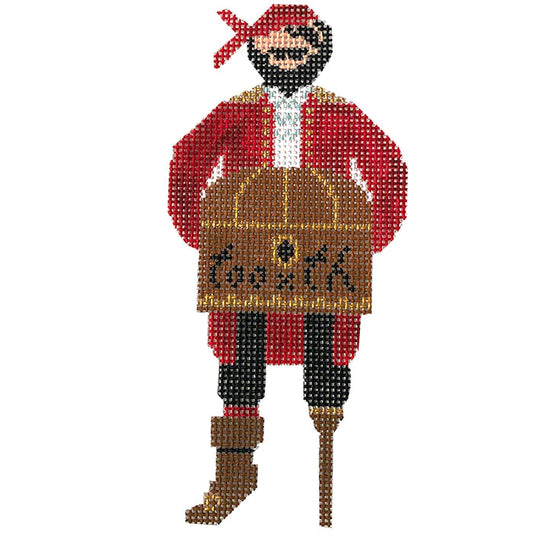 Anne Fisher Designs Pirate Tusk The Terrible Tooth Pillow Needlepoint Canvas