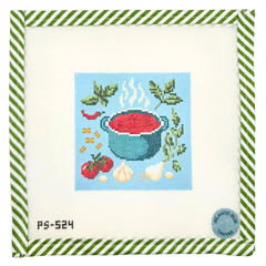 Atlantic Blue Canvas Daddy Daycare Designs Sunday Sauce Needlepoint Canvas